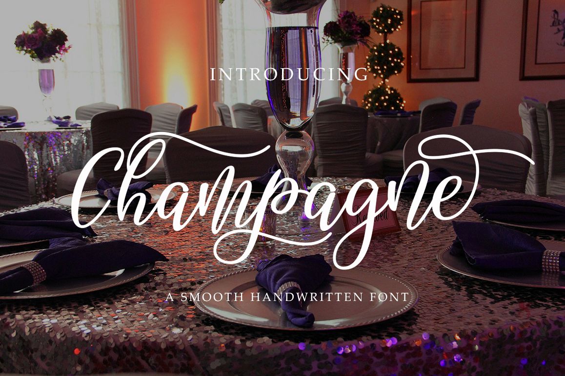 Champagne script example image 1