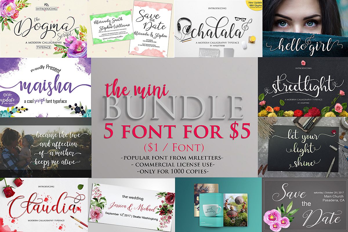 The Mini Bundle $1 /font example image 1