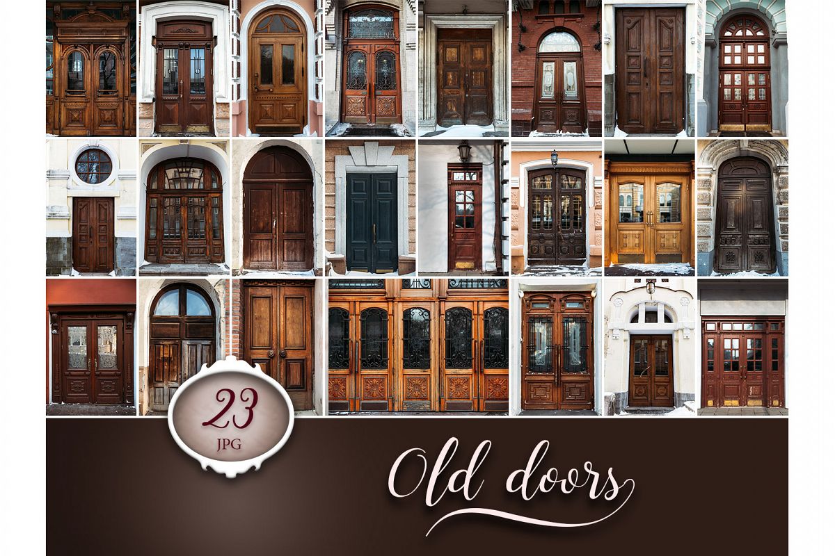 23 Old Door Digital Backgrounds example image 1