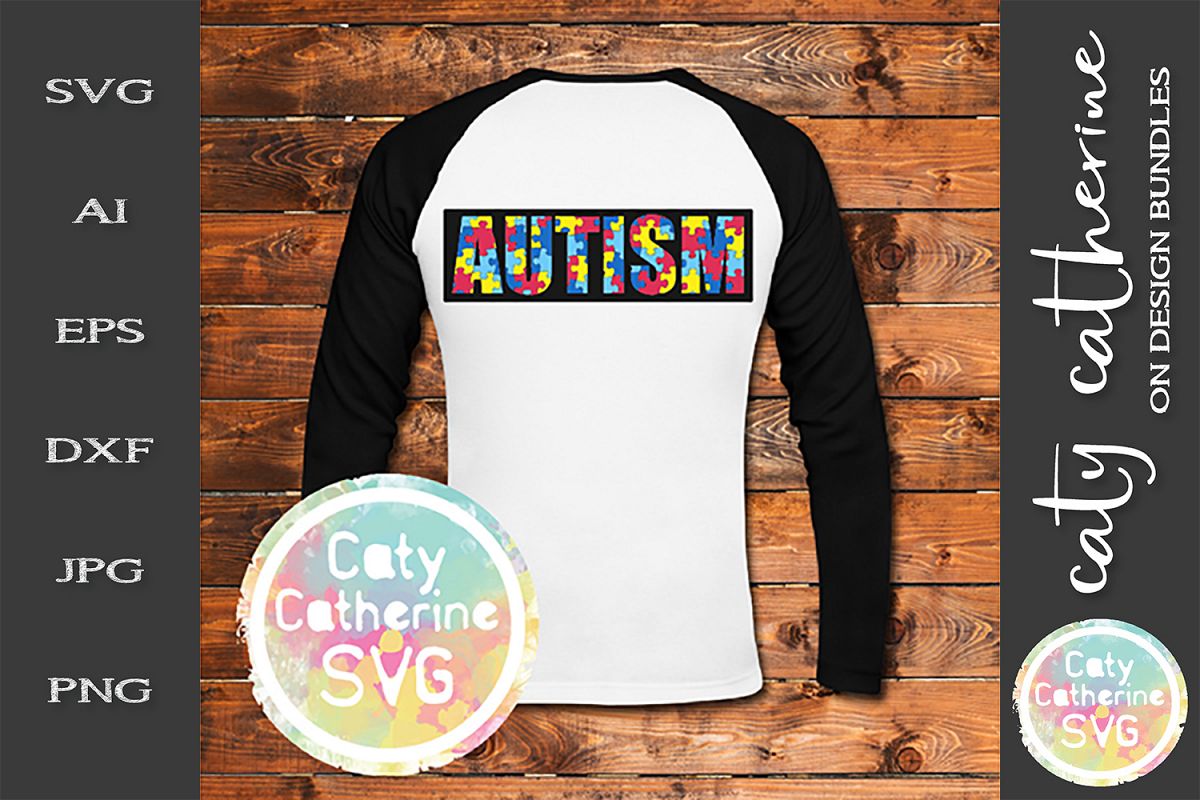 Autism SVG Jigsaw Puzzle Autism Awareness Cut File example image 1