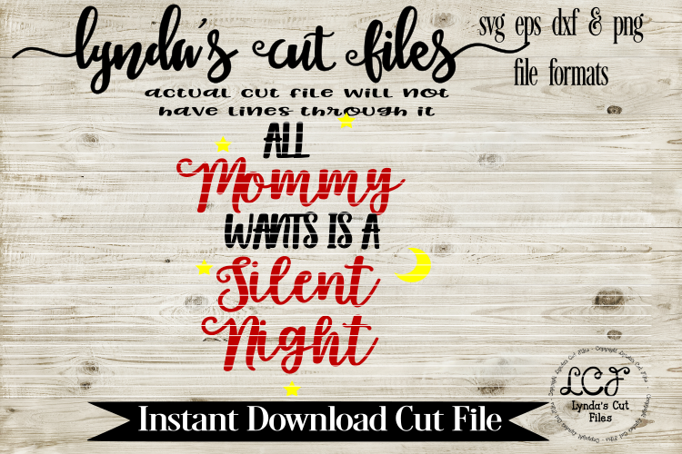 All Mommy wants is a Silent Night//Christmas//Wine Glass/SVG example image 1