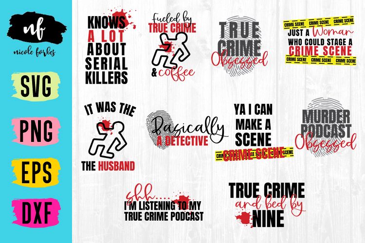 True Crime SVG Bundle example image 1