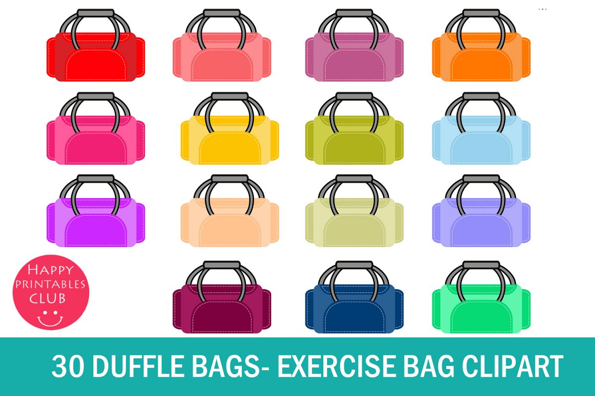 30 Duffle Bags Clipart Exercise Bag Gym