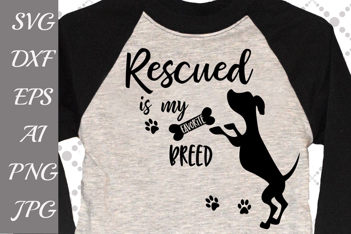 Rescued is my favorite breed Svg example image 1