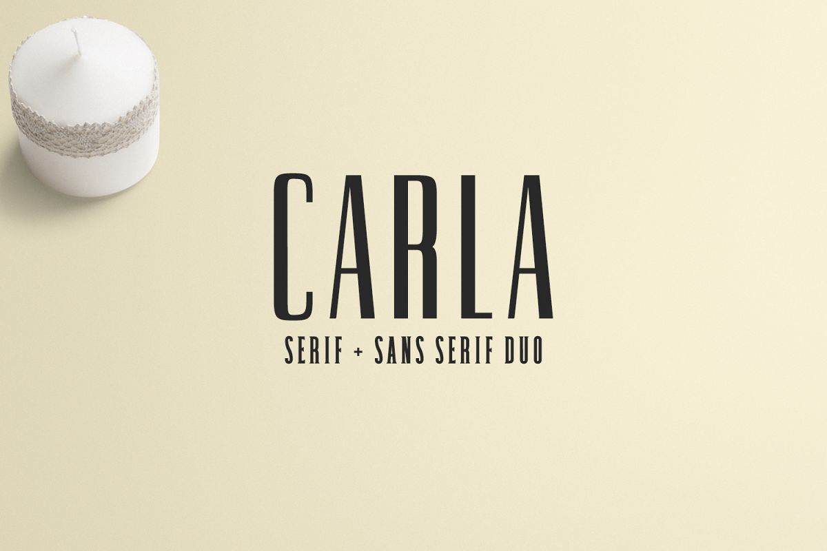Carla Duo 8 Font Family Pack example image 1