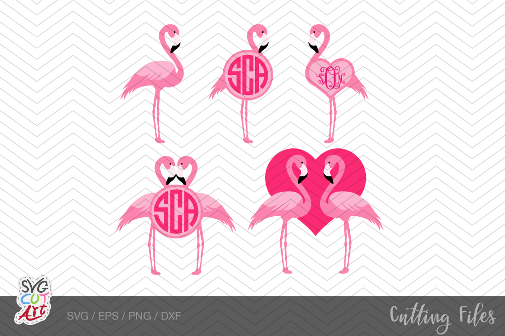 Download Flamingo svg - Valentine Flamingo svg - Flamingo monogram