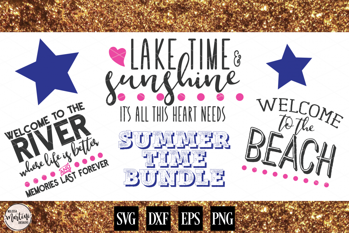 SUMMER SIGN BUNDLE LAKE, BEACH AND RIVER example image 1