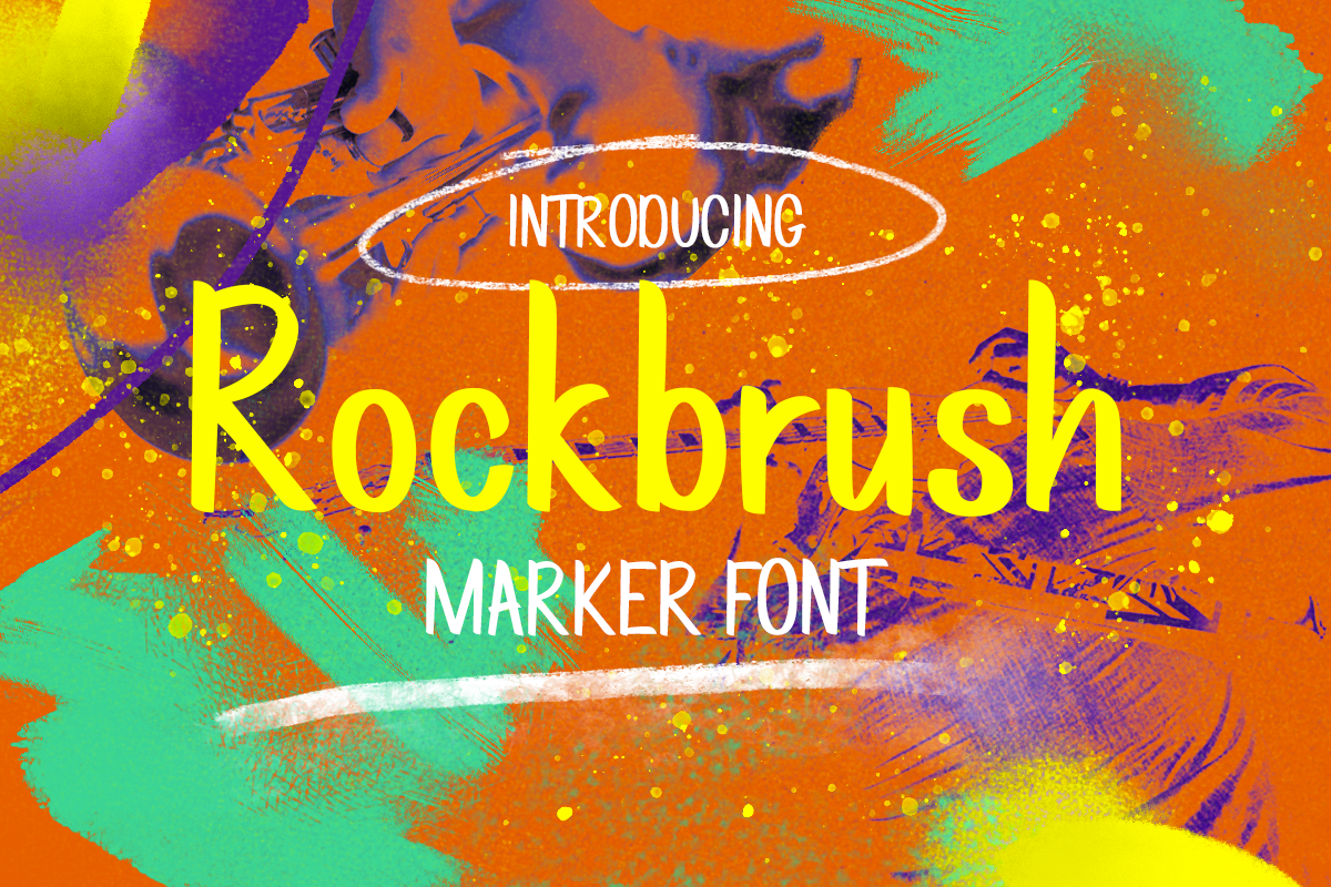 Rockbrush Marker Font example image 1