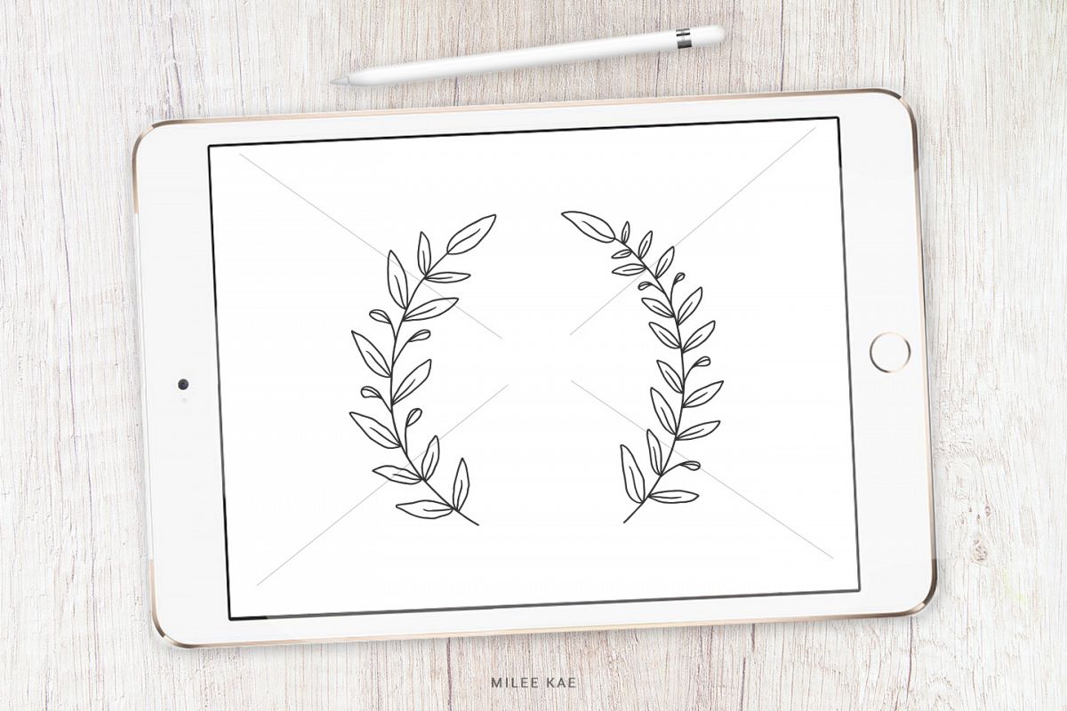 Wildflower Floral Wreath SVG, cutting file and decal example image 1