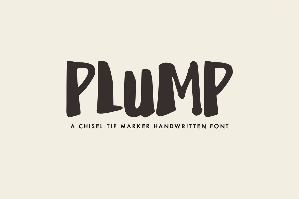 Plump - A Handwritten Font example image 1