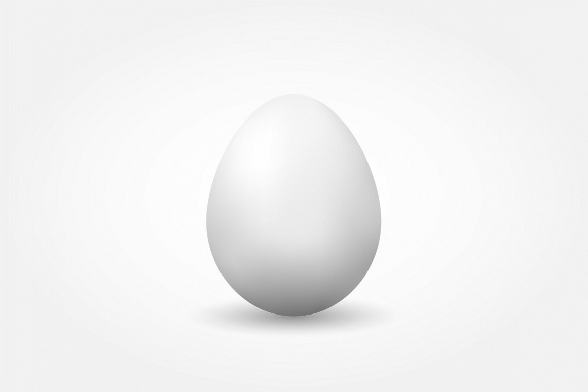 Vector realistic egg with shadow example image 1