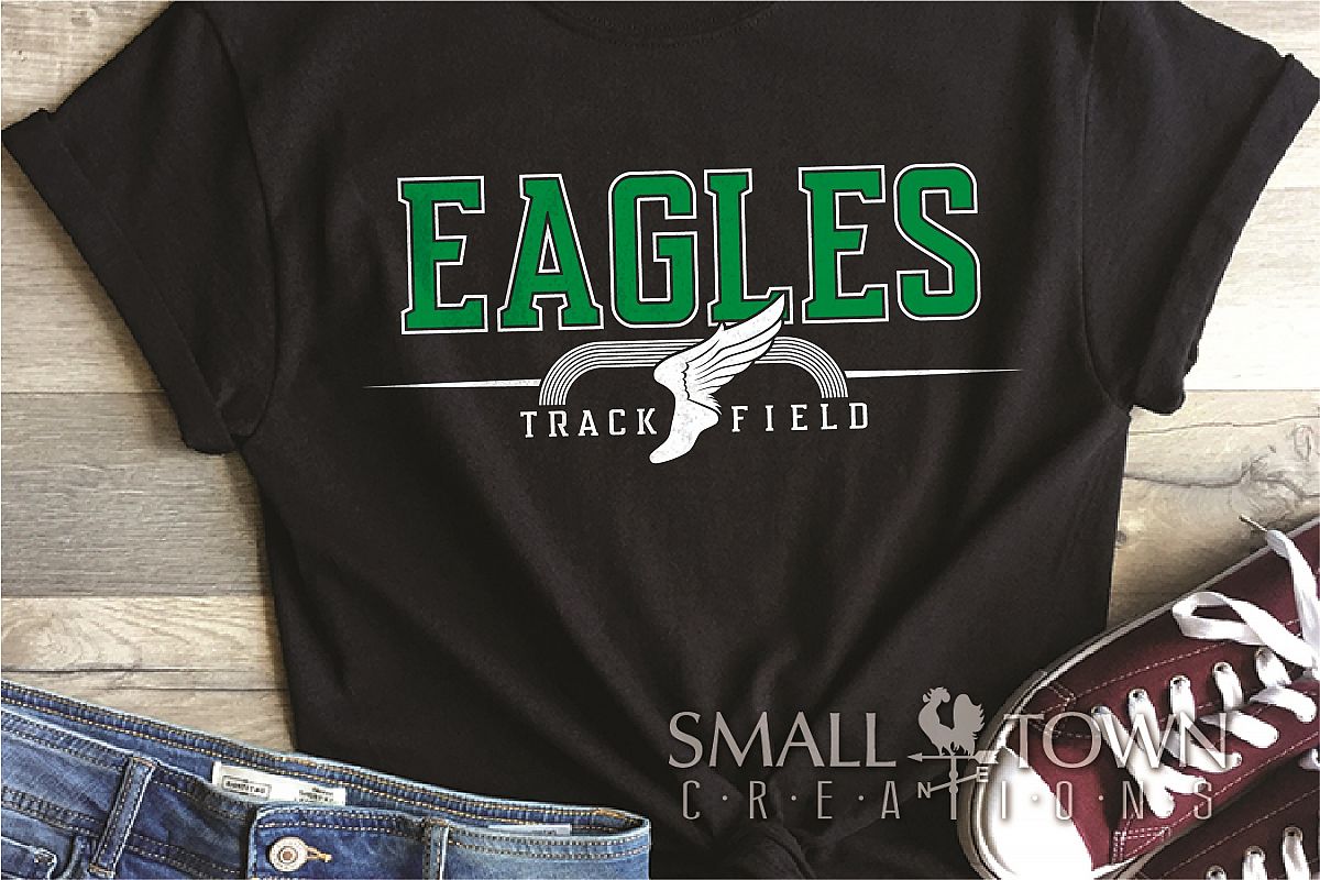 Eagle, Track and Field, Team, logo, PRINT, CUT & DESIGN example image 1