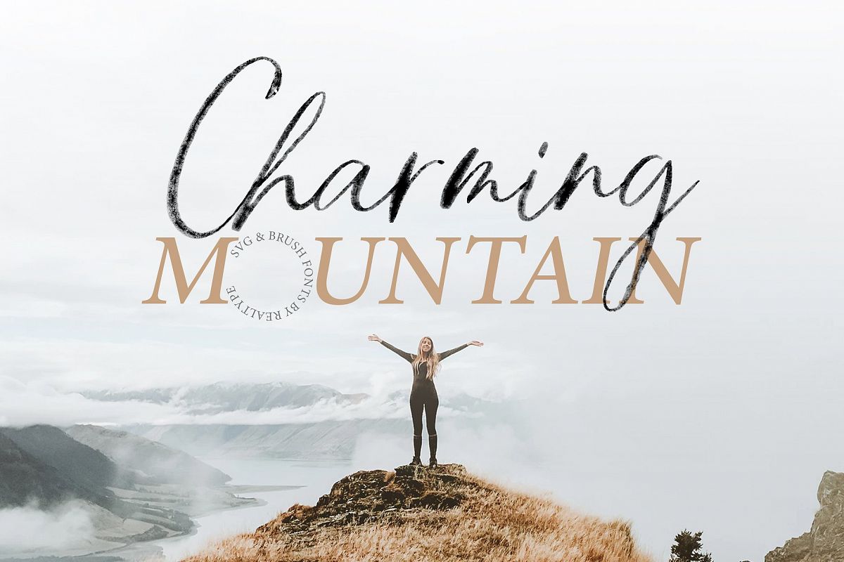 Charming Mountain - SVG example image 1