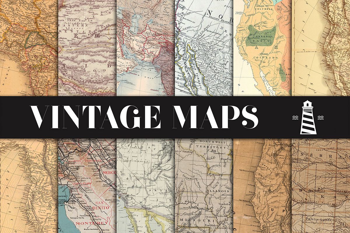 Vintage Maps Backgrounds example image 1