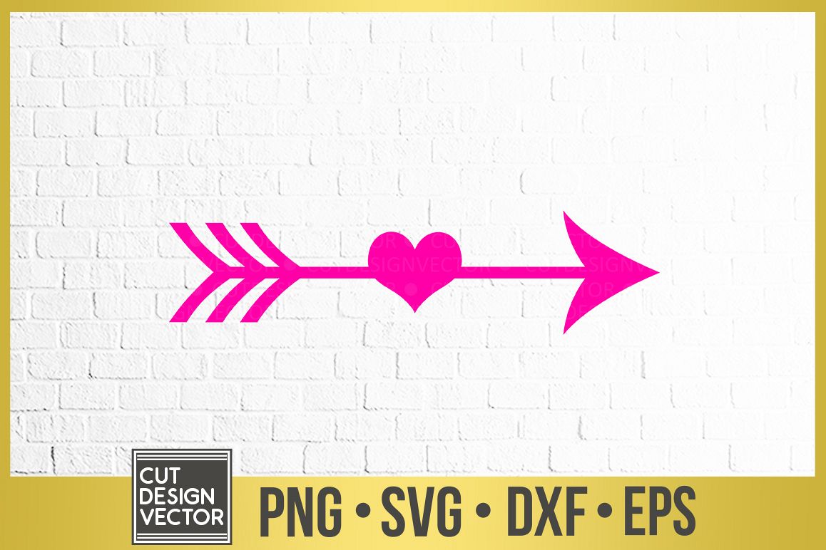 Heart Arrow SVG, Arrow Heart SVG (303007) | SVGs | Design Bundles