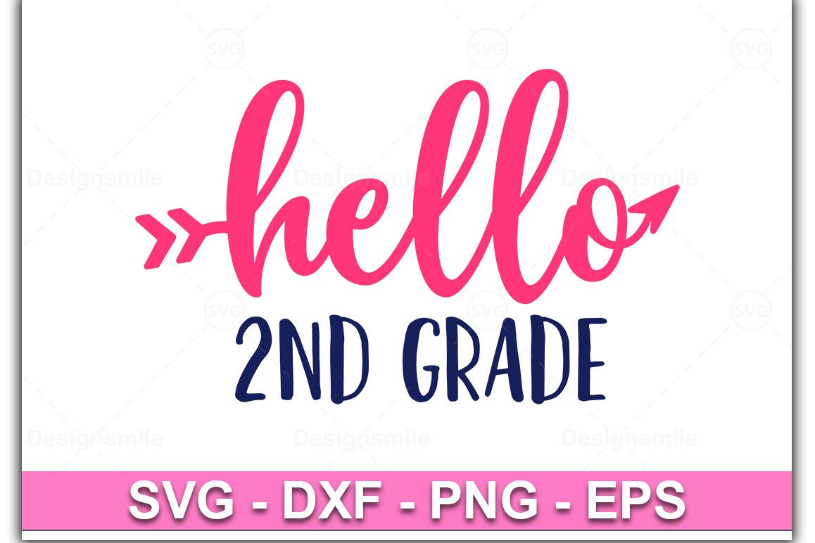 Hello 2nd Grade svg, Hello second Grade svg, 2nd Grade svg example image 1