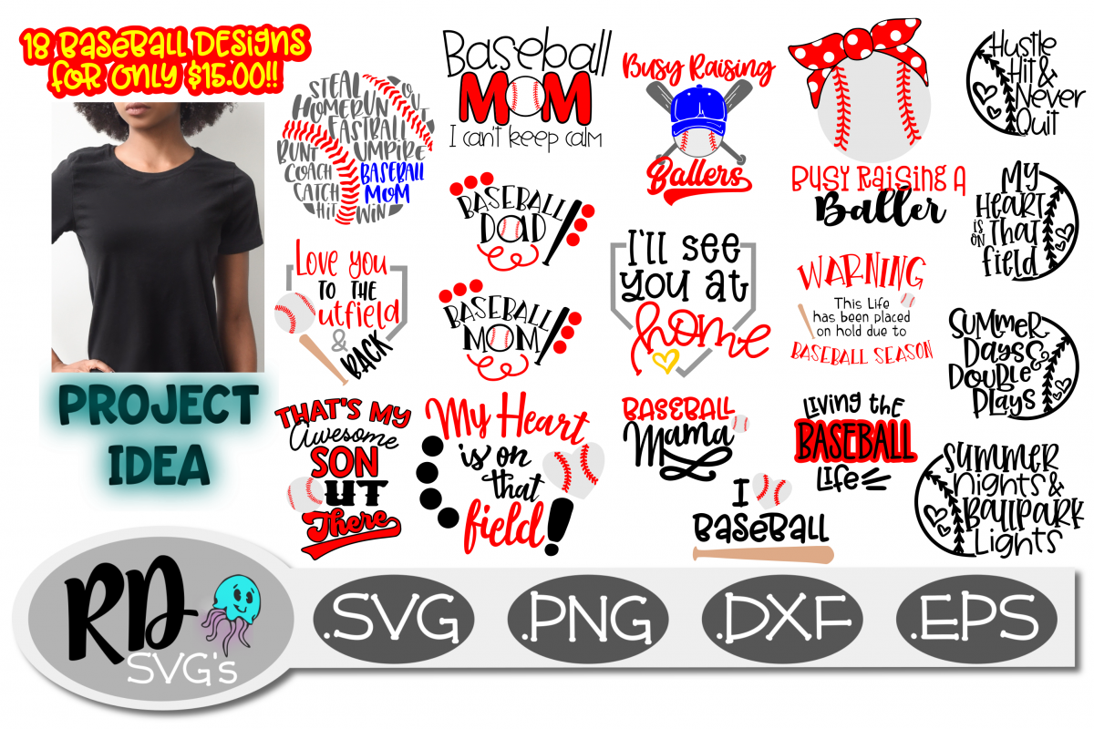 Baseball Bundle - A Collection of Baseball cut files SVG example image 1