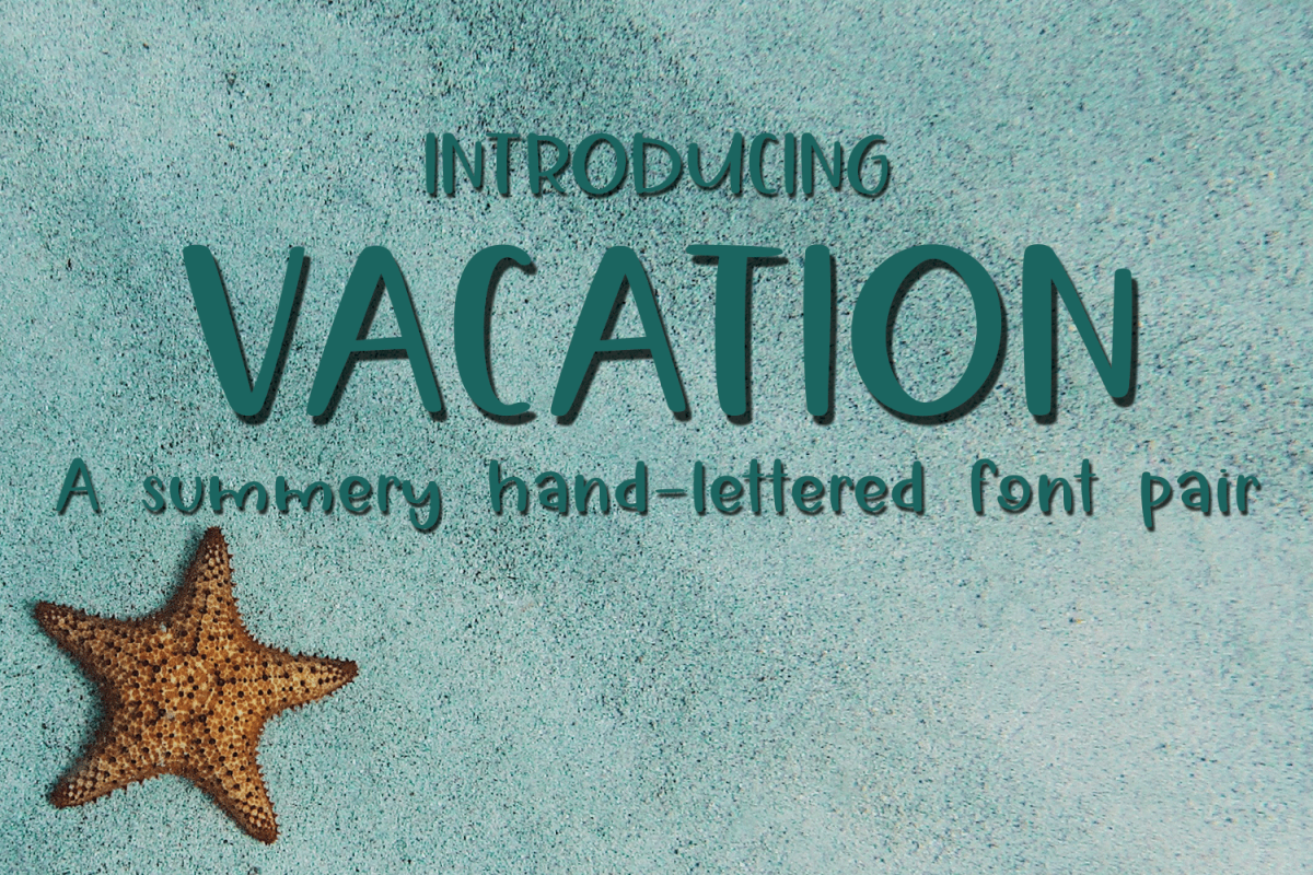 Vacation - A Summery Hand-Written Font Pair example image 1
