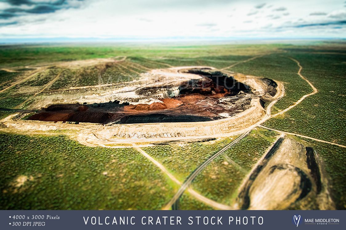 Volcanic Crater stock photo example image 1