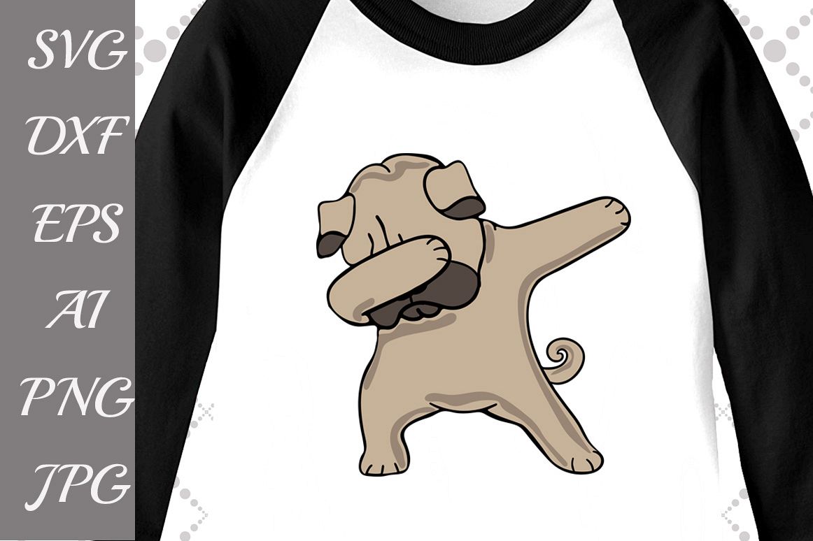 Dabbing Pug Svg example image 1