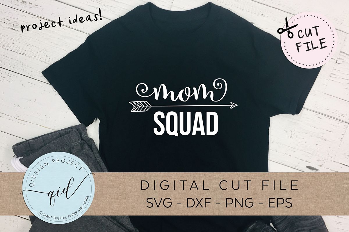 Mom squad SVG DXF PNG EPS example image 1