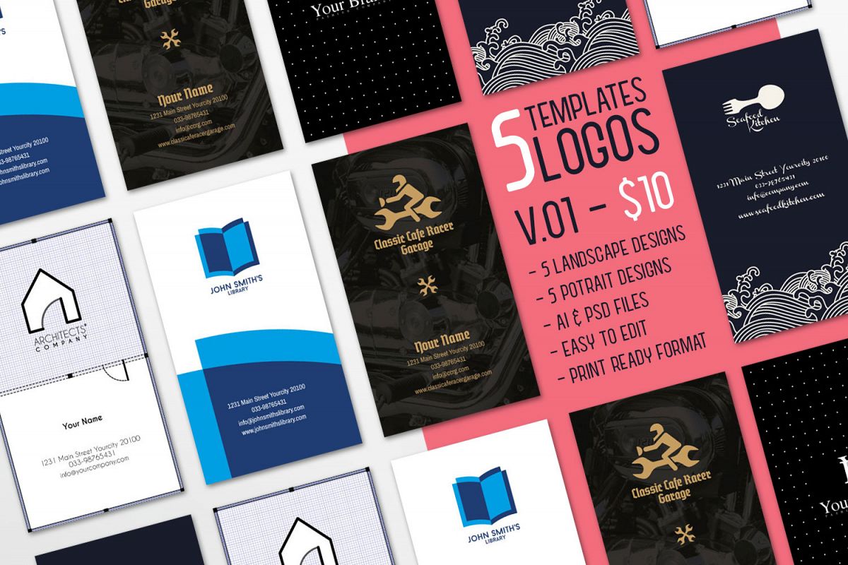 $10 for 5 - Business Card 01 example image 1