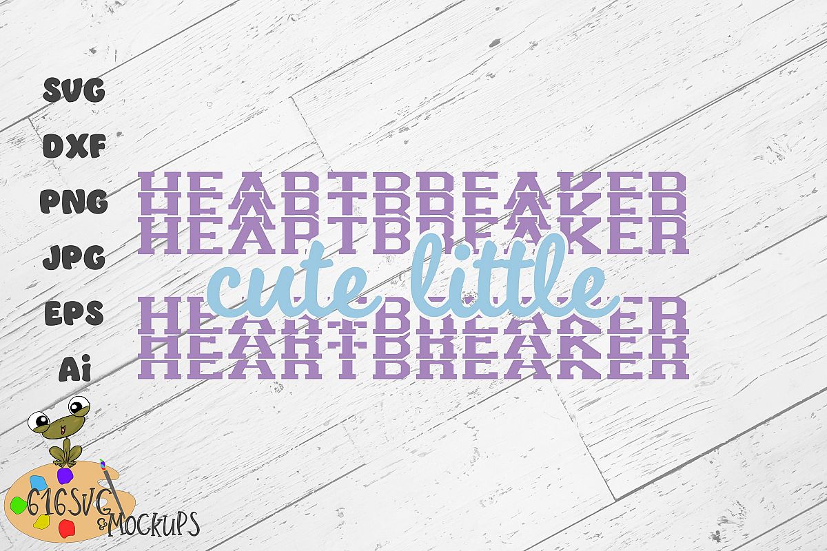 Cute Little Heartbreaker SVG example image 1