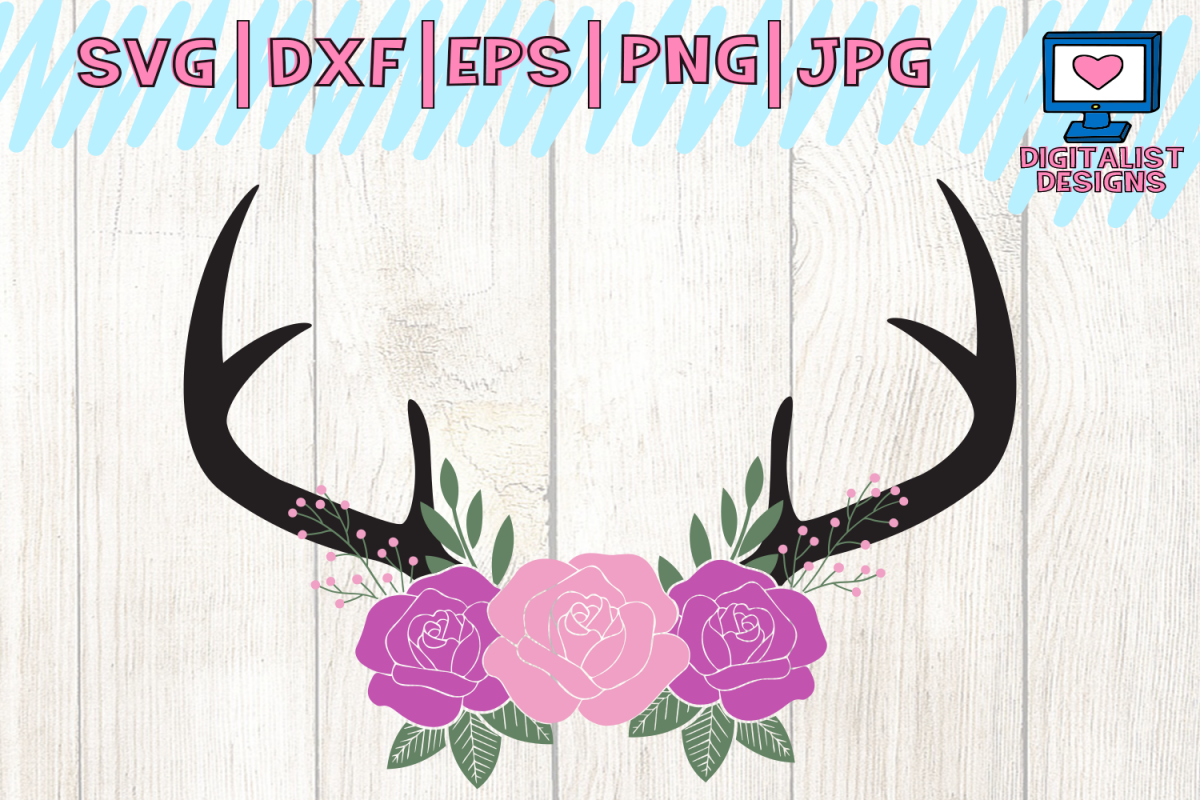 Free Free 138 Floral Antler Svg SVG PNG EPS DXF File