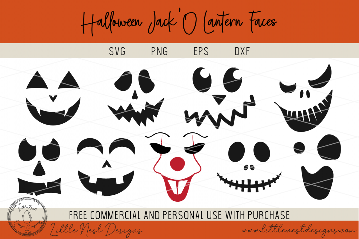 Halloween Jack O Lantern Faces - Pumpkin Faces - SVG Pumpkin