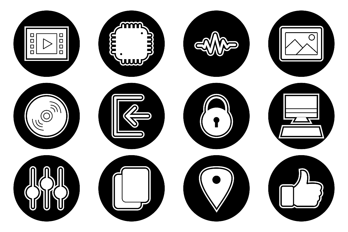 Set Of Multimedia Icons example image 1
