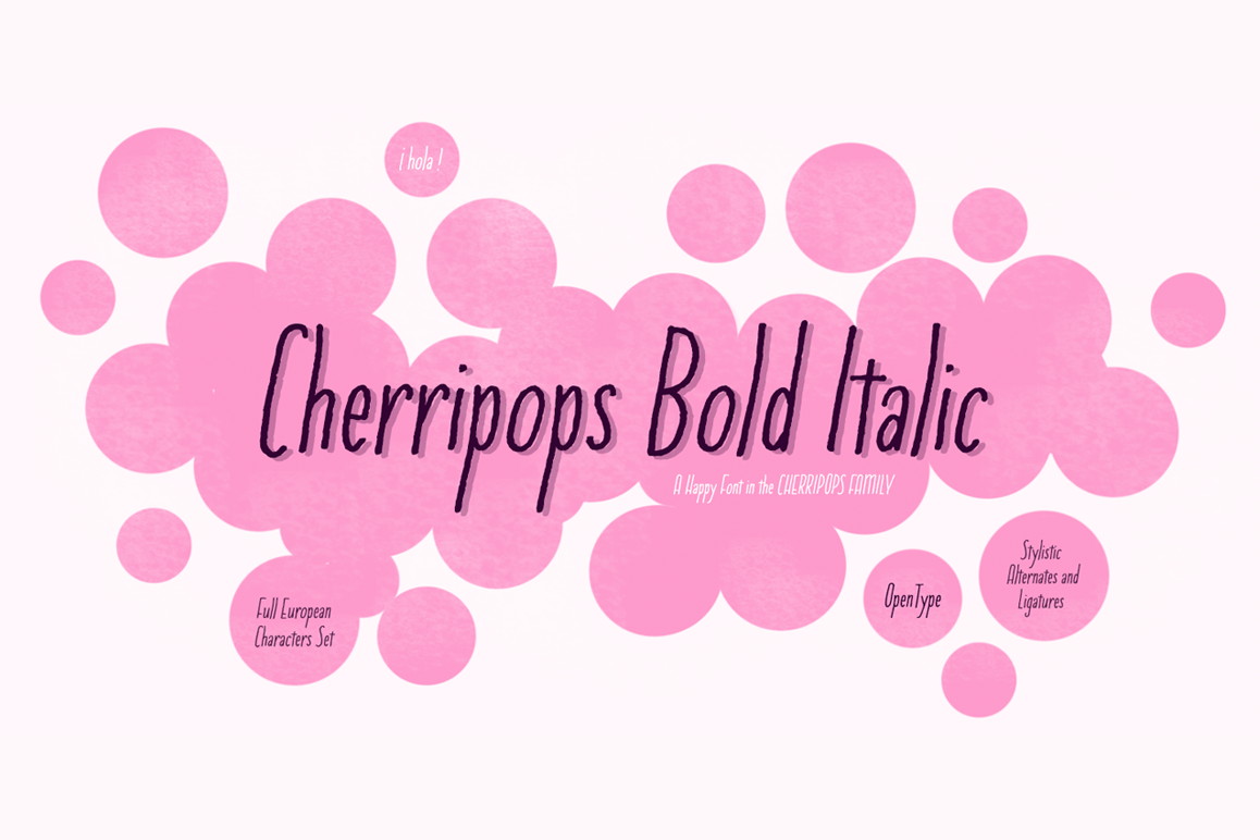 Cherripops Bold Italic example image 1