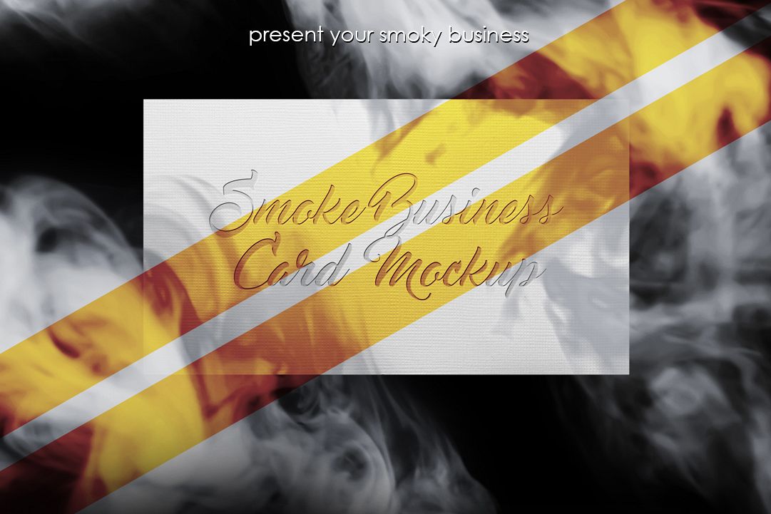 Smoke Business Card MockUp example image 1