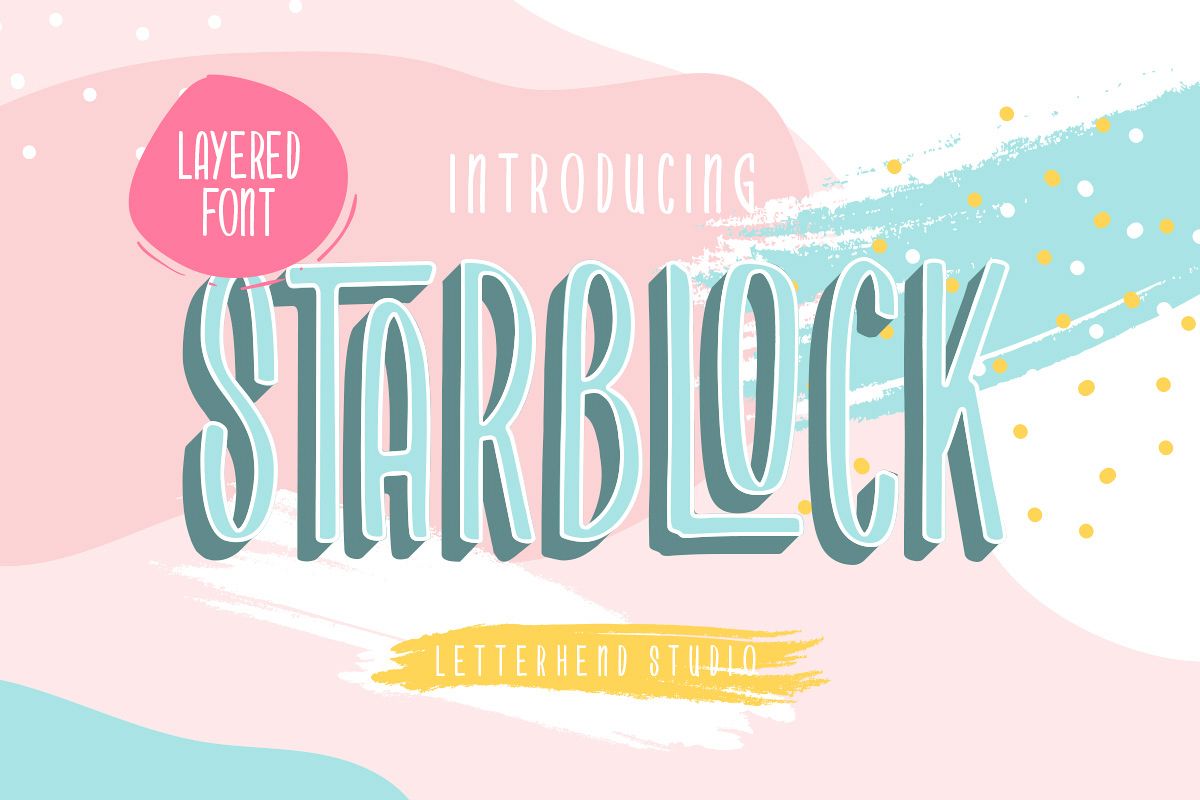 Starblock - Layered Font example image 1
