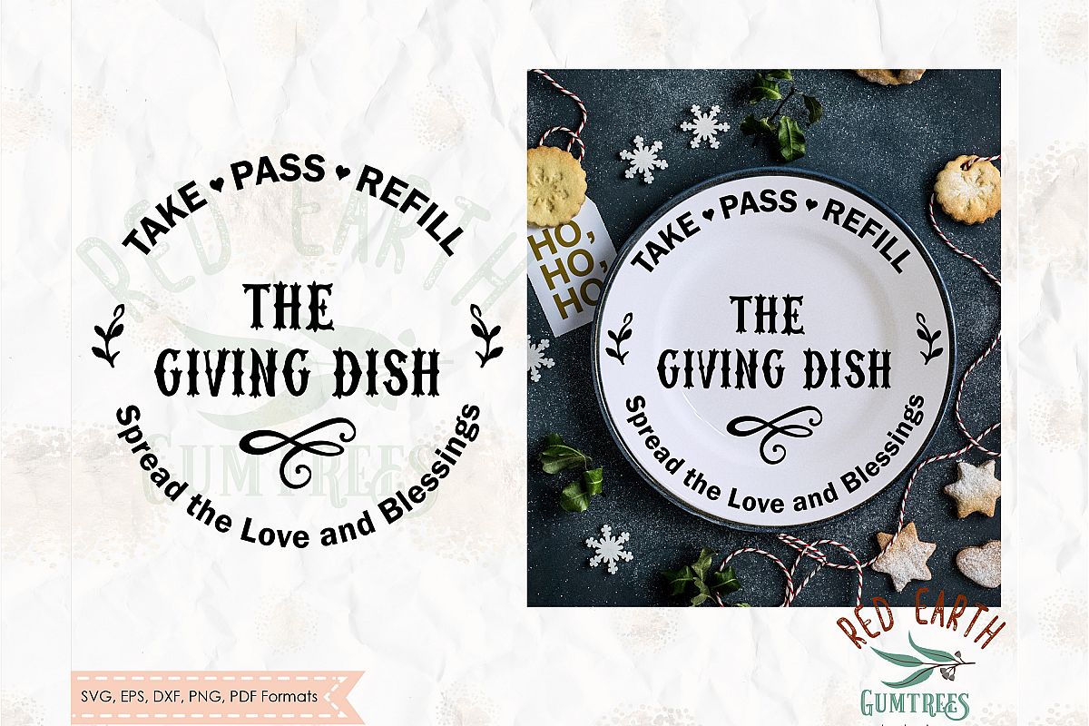 Download Christmas Sharing plate, Giving plate SVG,DXF,PNG,EPS,PDF ...