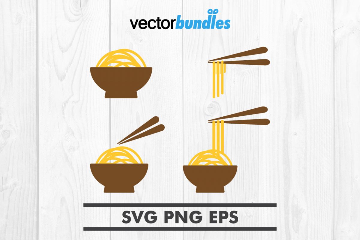 Noodle food clip art svg example image 1
