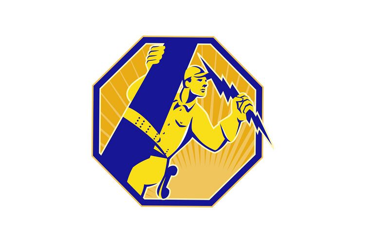 telephone lineman electrician repairman retro example image 1