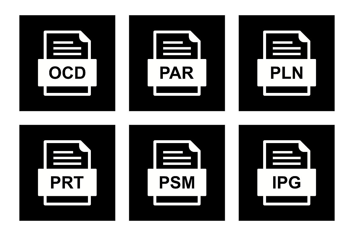 Set Of File Formats Icons example image 1