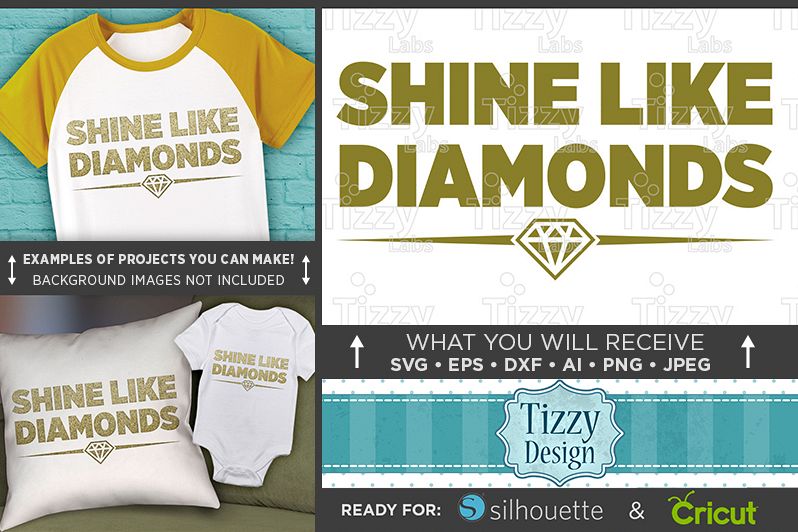 Shine Like Diamonds SVG - Shine Bright Like A Diamond - 1022 example image 1