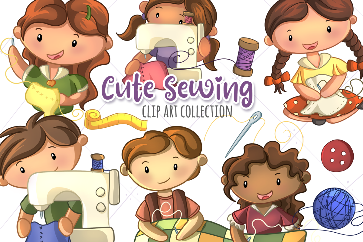 Cute Sewing Clip Art Collection example image 1