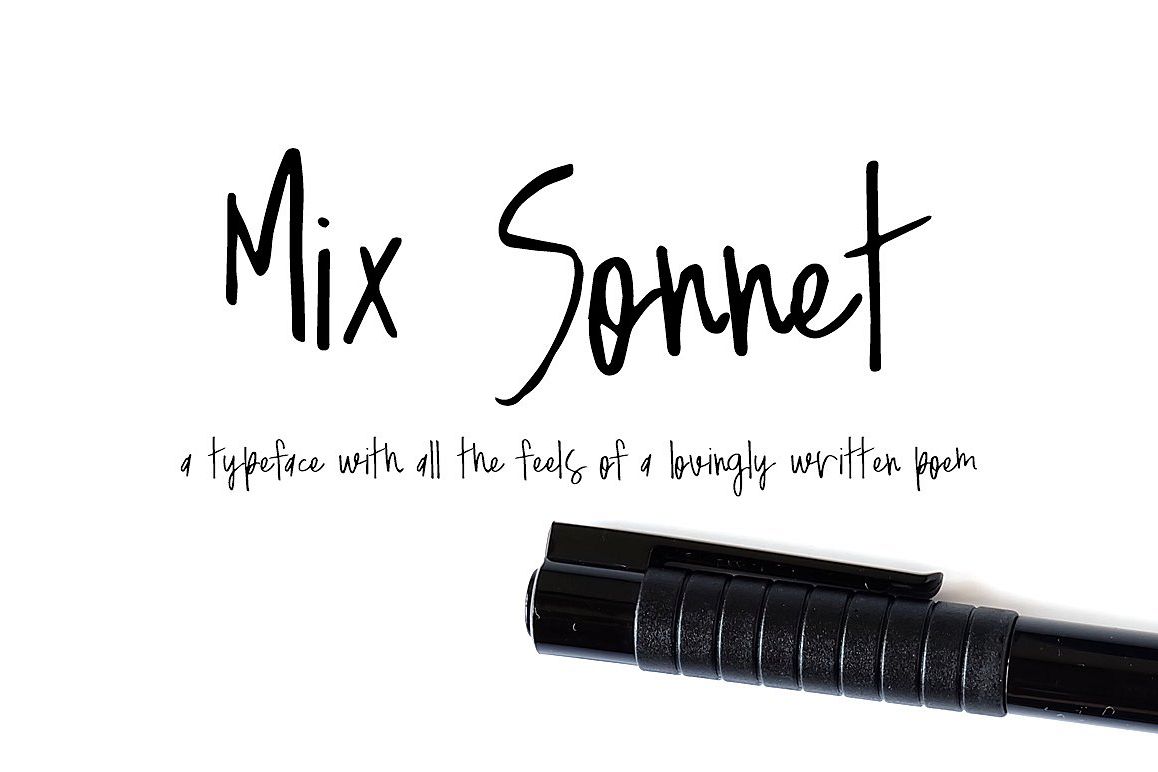 Sonnet - a font with the feels of a lovingly written poem example image 1