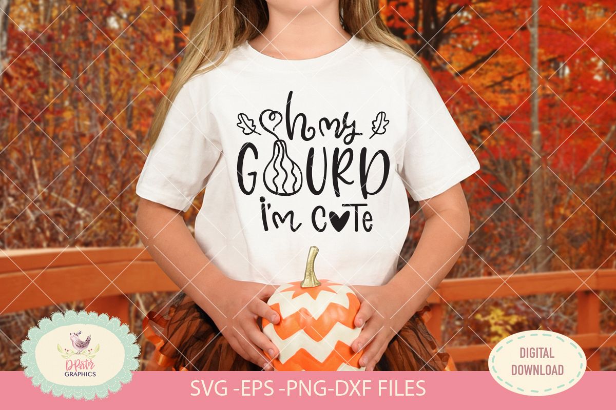 oh my gourd i am cute SVG, cut files, halloween svg example image 1