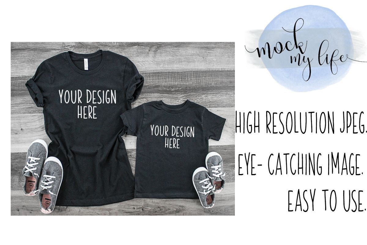MockUp Bella Canvas Shirt / Shirt Set Mockup example image 1