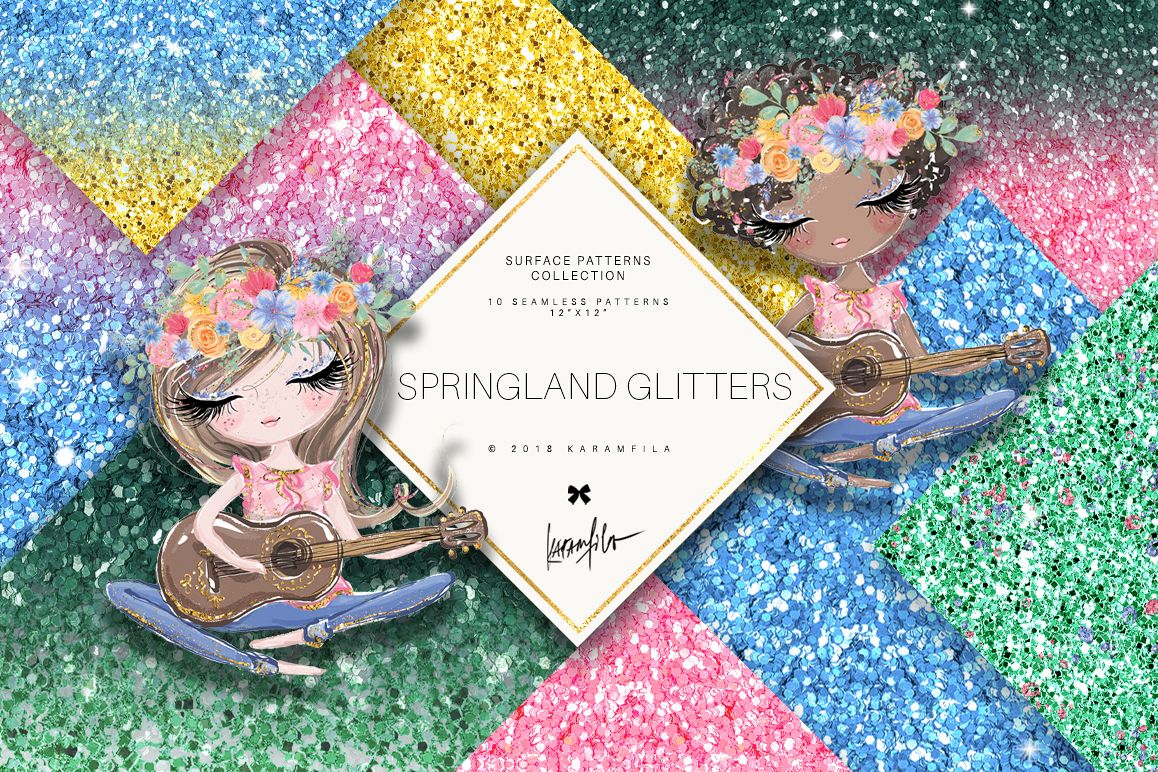 Karamfila's Springland Glitter Textures example image 1
