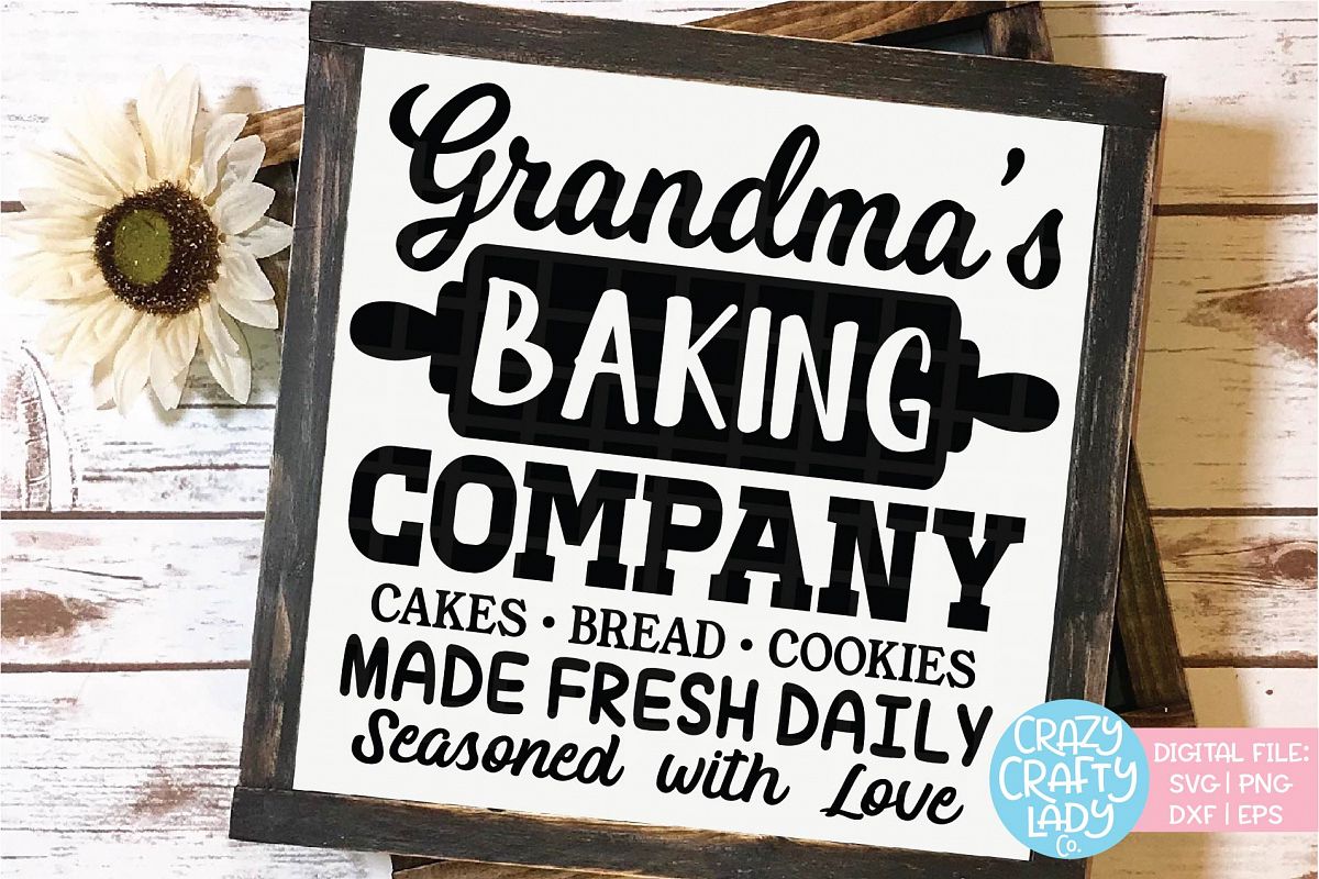 Grandma's Baking Company SVG DXF EPS PNG Cut File example image 1