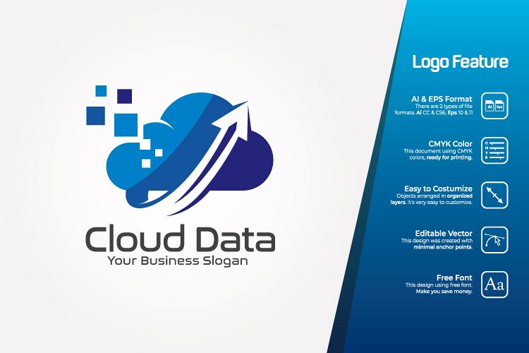 Cloud Data Logo Template example image 1