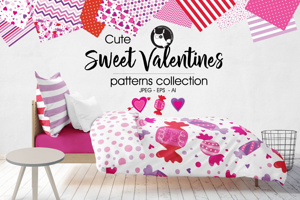 sweet-valentines digital papers example image 1
