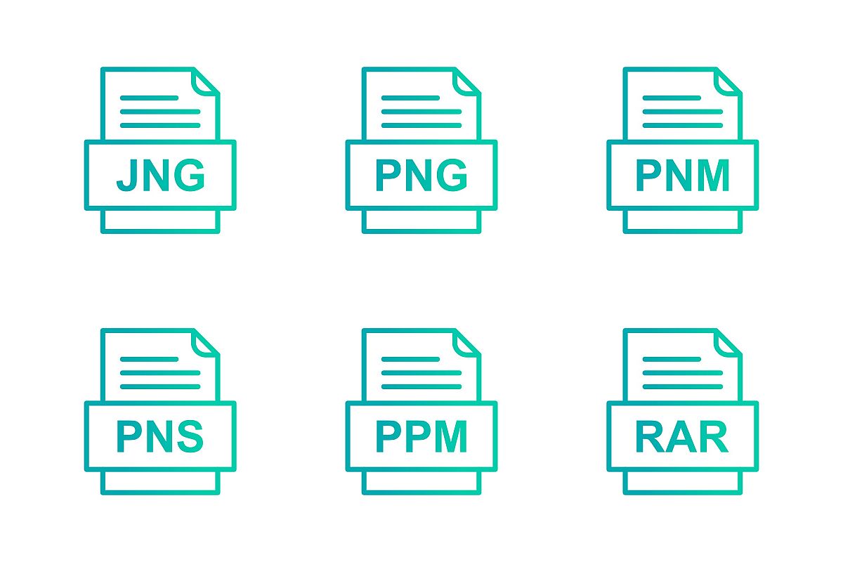 Set Of File Formats Icons example image 1