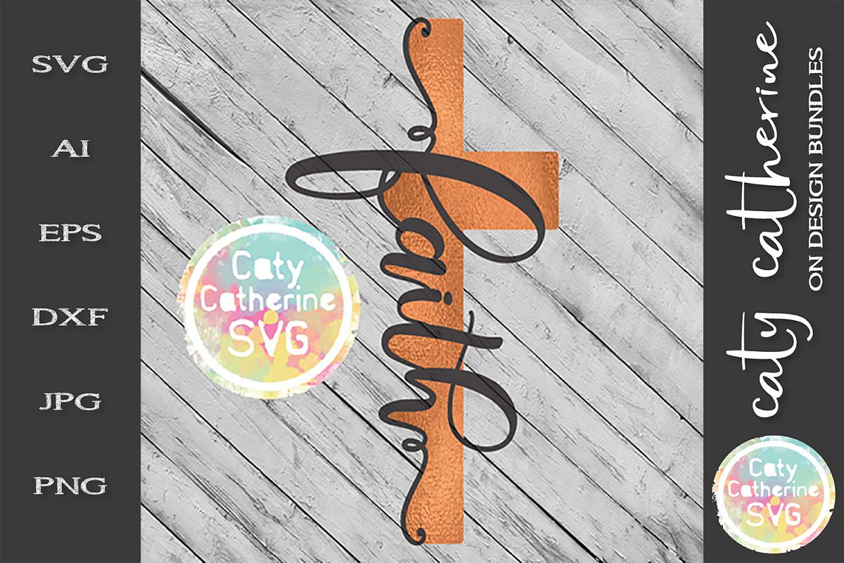 Faith Cross SVG Cut File example image 1