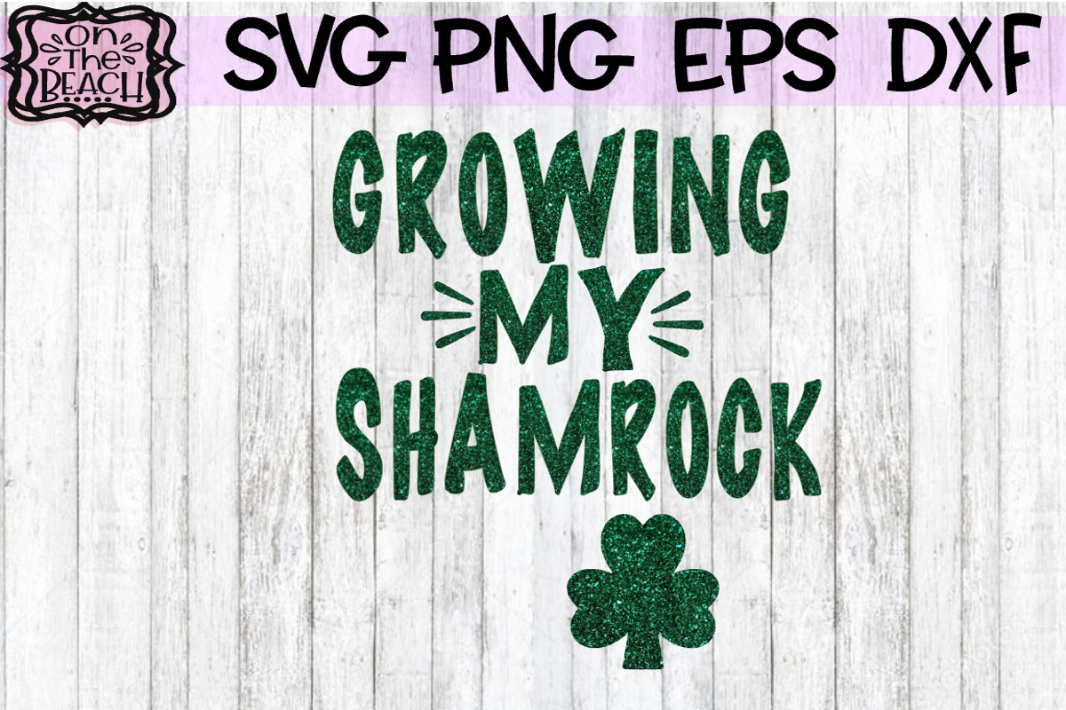 Growing My Shamrock - Expecting Design SVG PNG EPS DXF example image 1