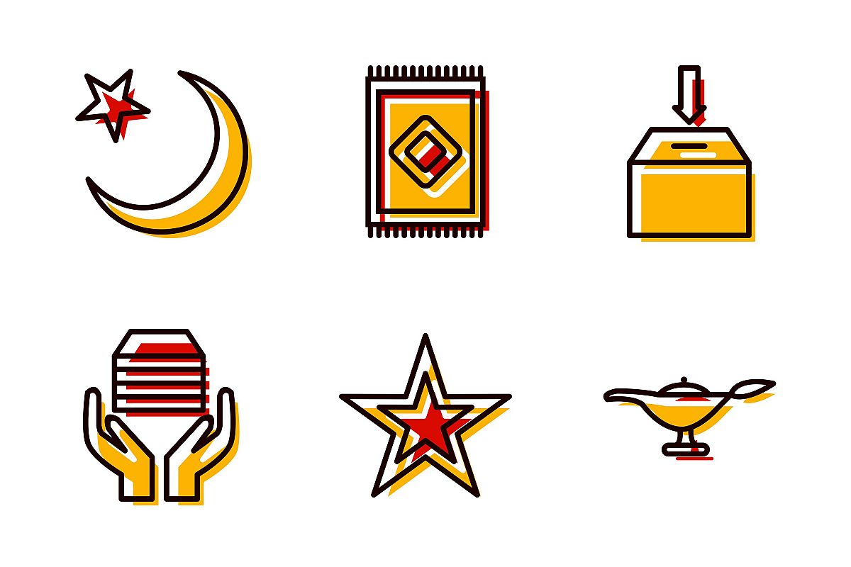 Set Of Ramadan Icons example image 1